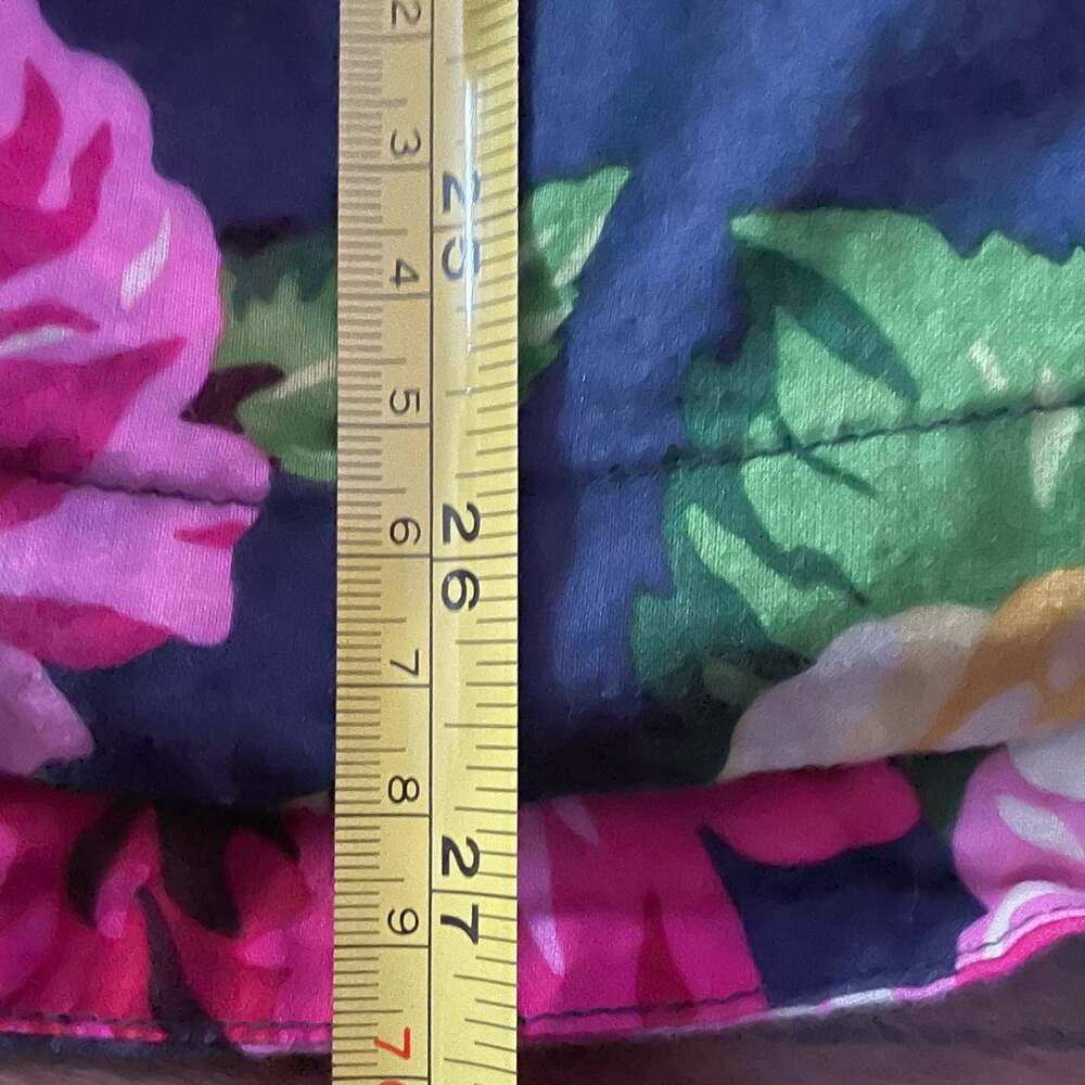 Y2K Abercrombie Fitch Floral Babydoll Mini Dress Navy Pink Size L - Picture 9 of 11